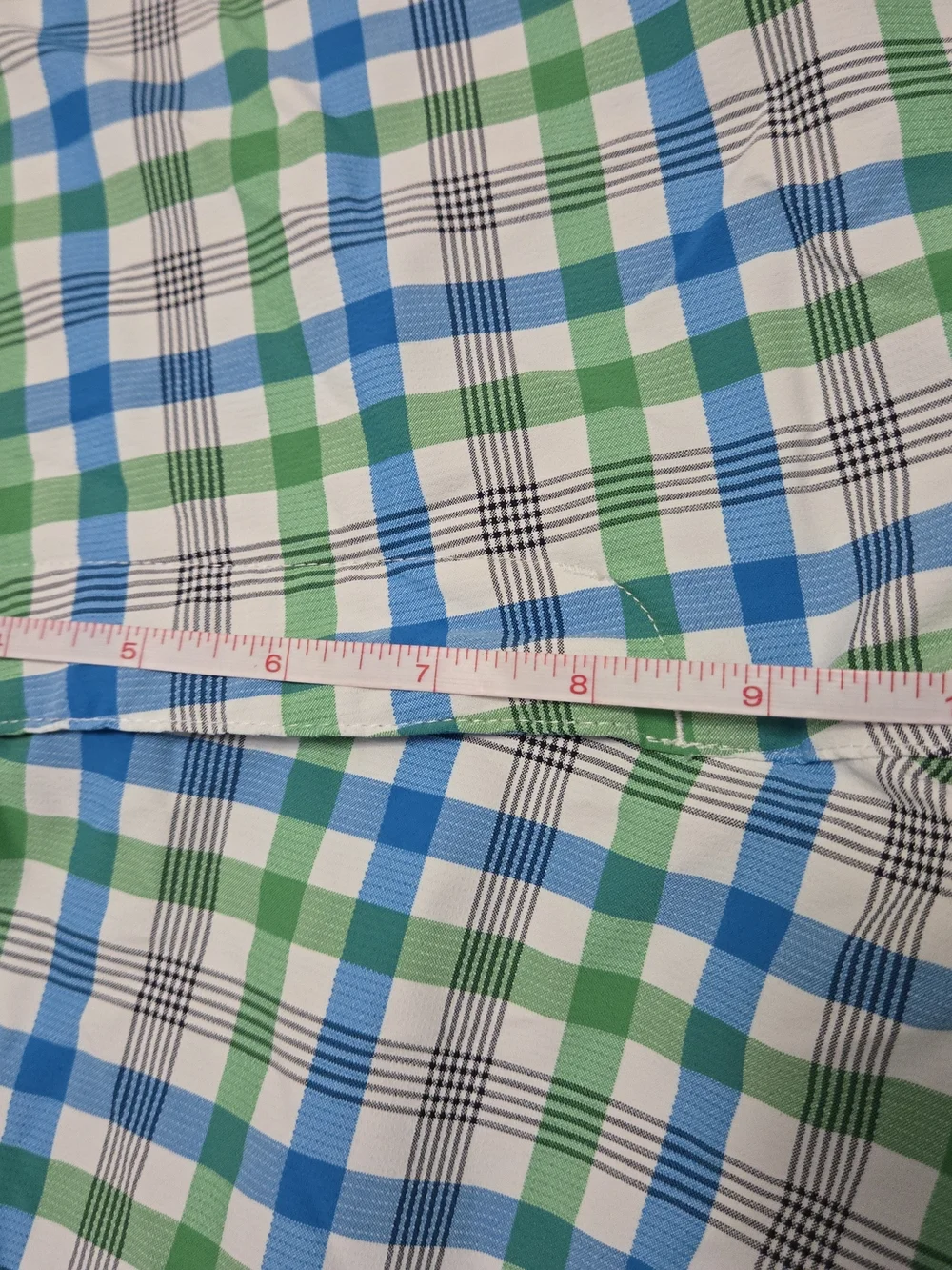 Men's Green & Blue Plaid Golf Shorts - Unbranded